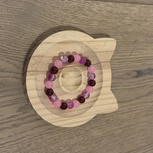 Pinkes Glasperlenarmband