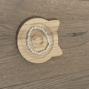 Weisses Herz Armband